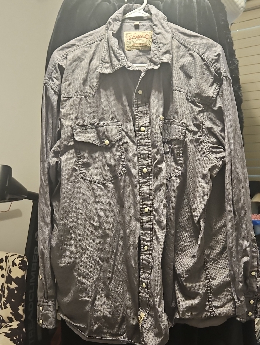 Ruffhewn Classic Gray Long-Sleeve Button-Down Shirt